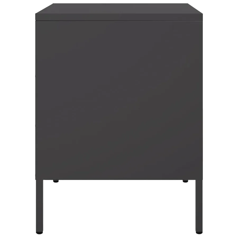 Tables de chevet 2 pcs noir 36x39x50,5 cm acier - 5
