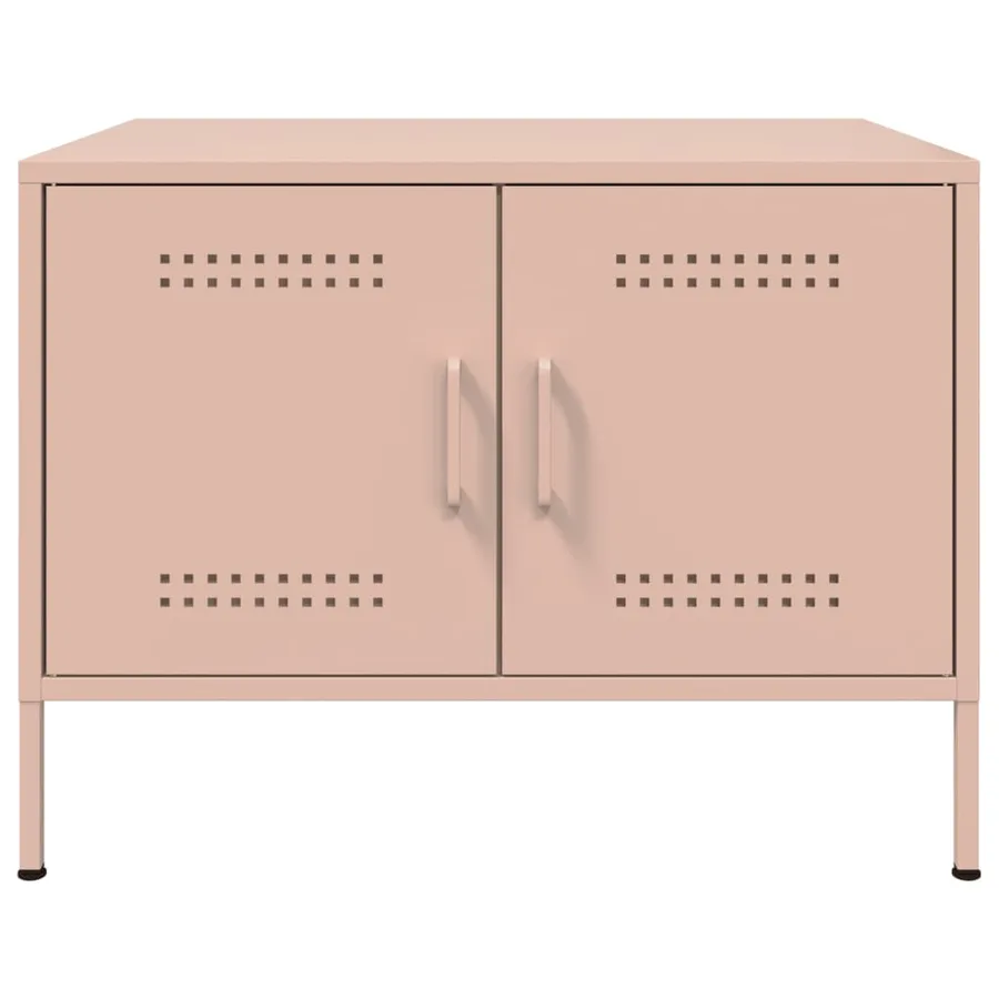 Table basse rose 68x50x50,5 cm acier - 5