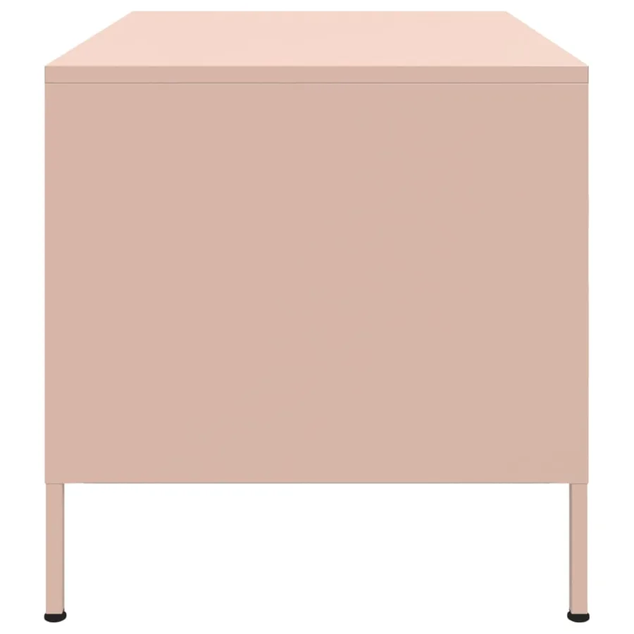 Table basse rose 68x50x50,5 cm acier - 6