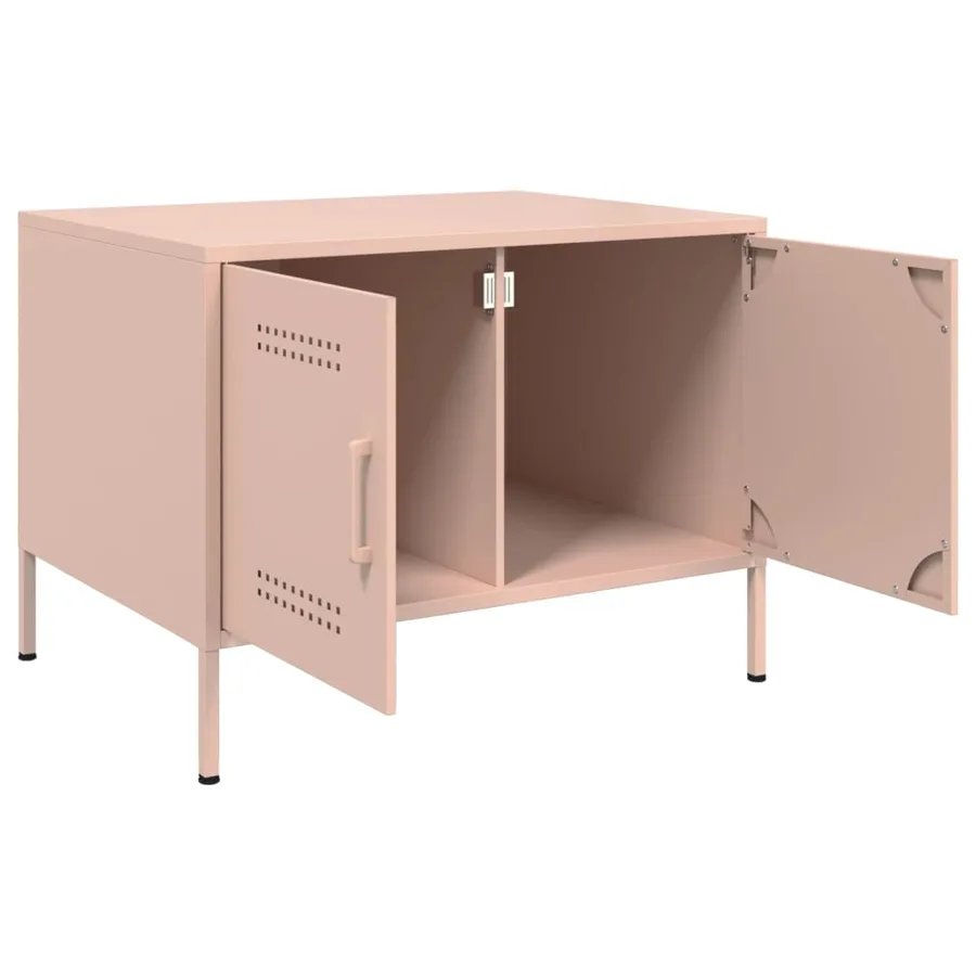 Table basse rose 68x50x50,5 cm acier - 8