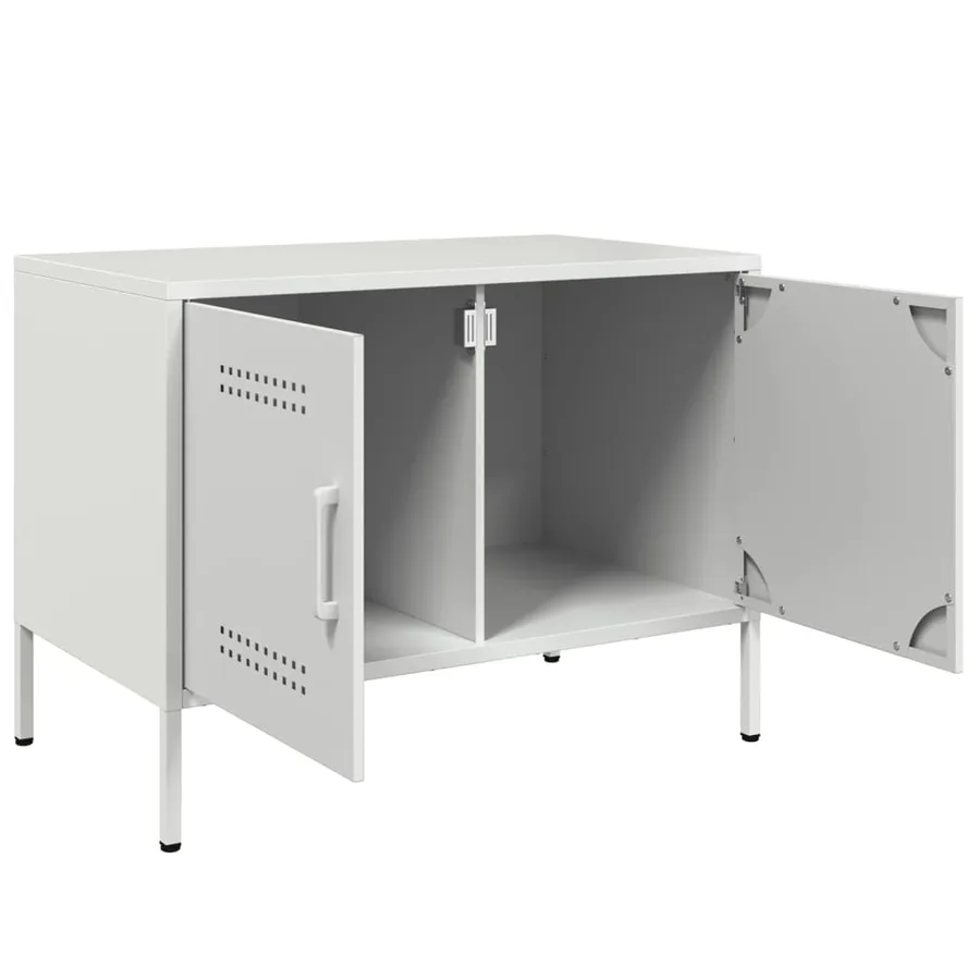 Meubles TV 2 pcs blanc 68x39x50,5 cm acier - 10