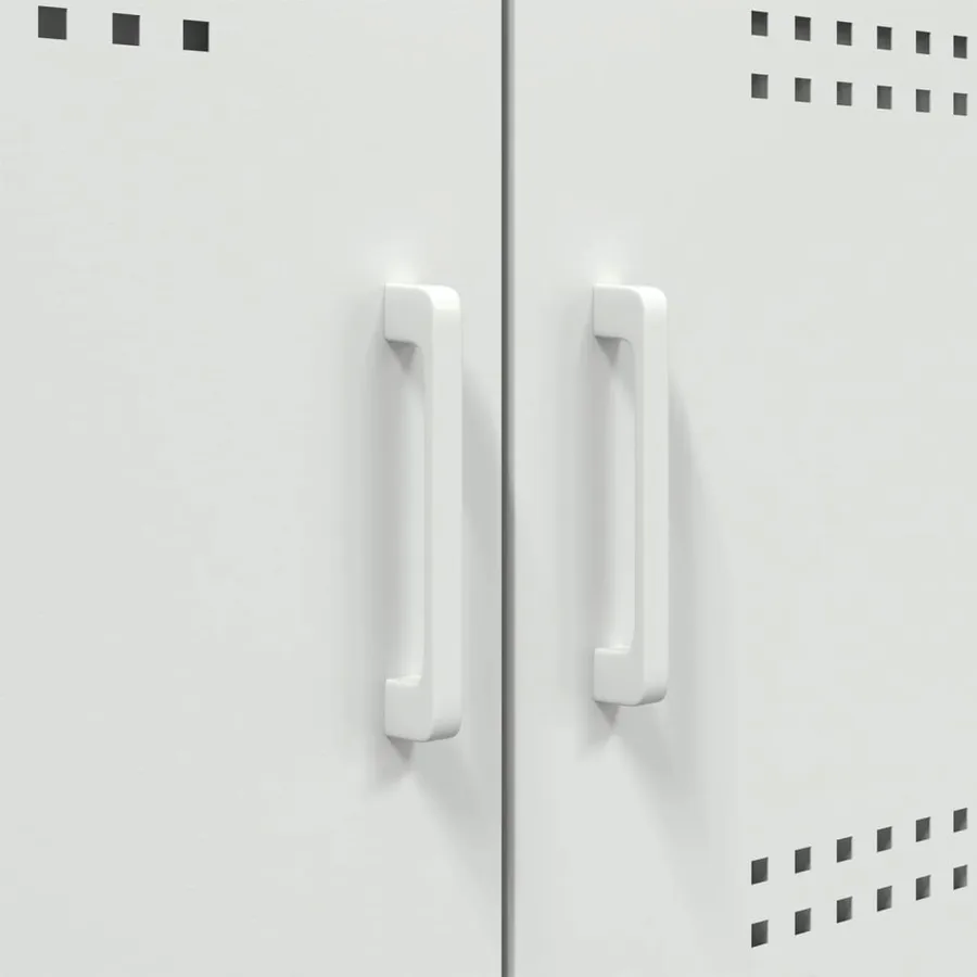 Meubles TV 2 pcs blanc 68x39x50,5 cm acier - 12