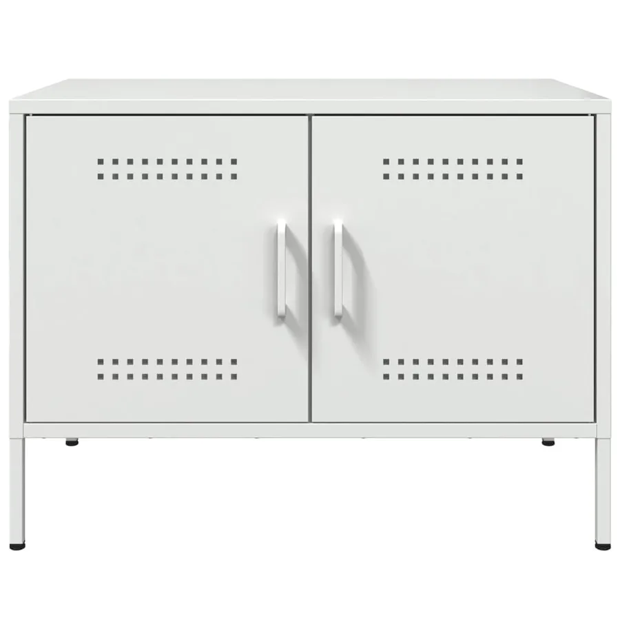 Meubles TV 2 pcs blanc 68x39x50,5 cm acier - 7