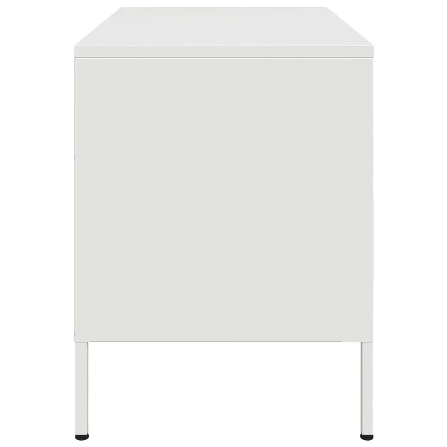 Meubles TV 2 pcs blanc 68x39x50,5 cm acier - 8