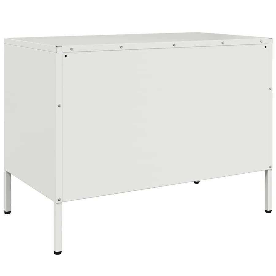 Meubles TV 2 pcs blanc 68x39x50,5 cm acier - 9