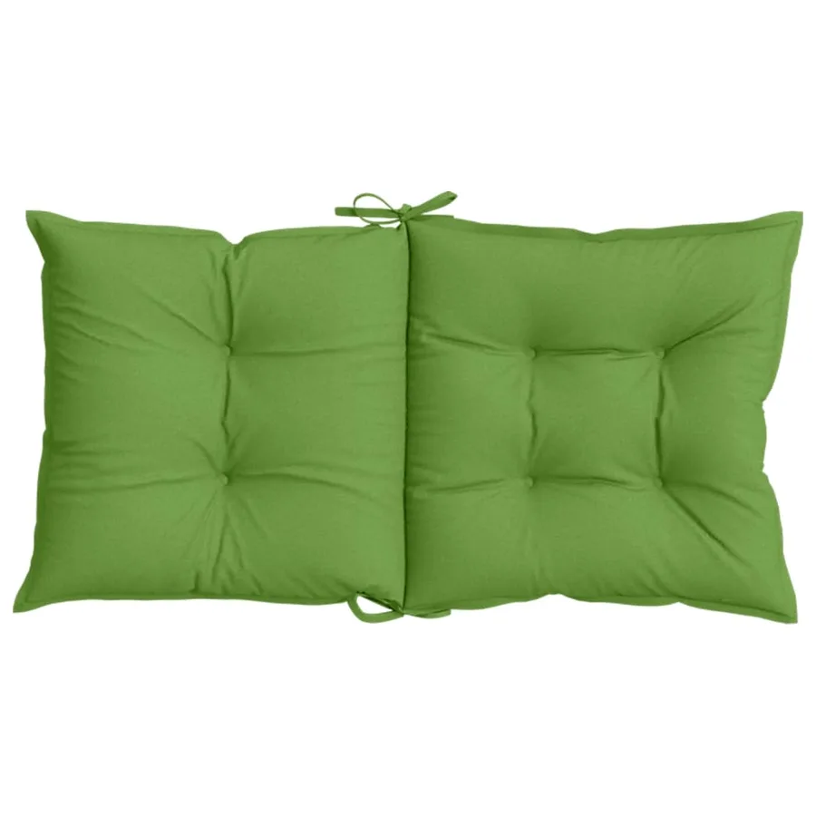 Coussins de chaise à dossier bas lot de 6 vert mélangé tissu - 7