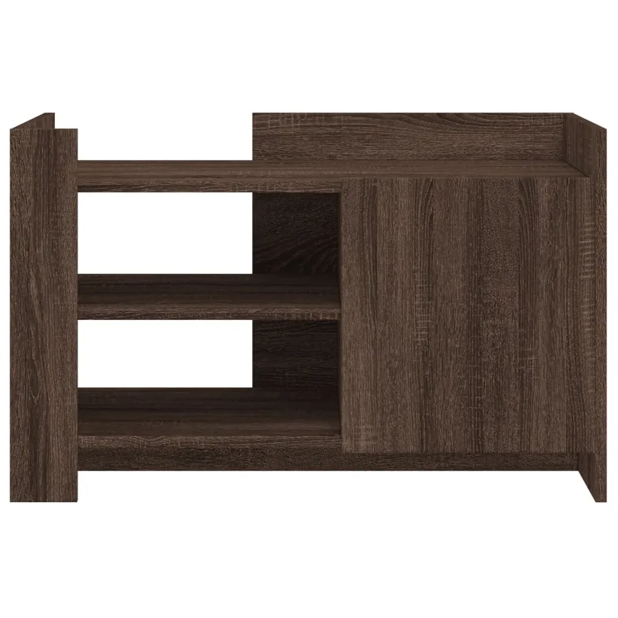 Table basse chêne marron 80x50x50 cm bois d'ingénierie - 4