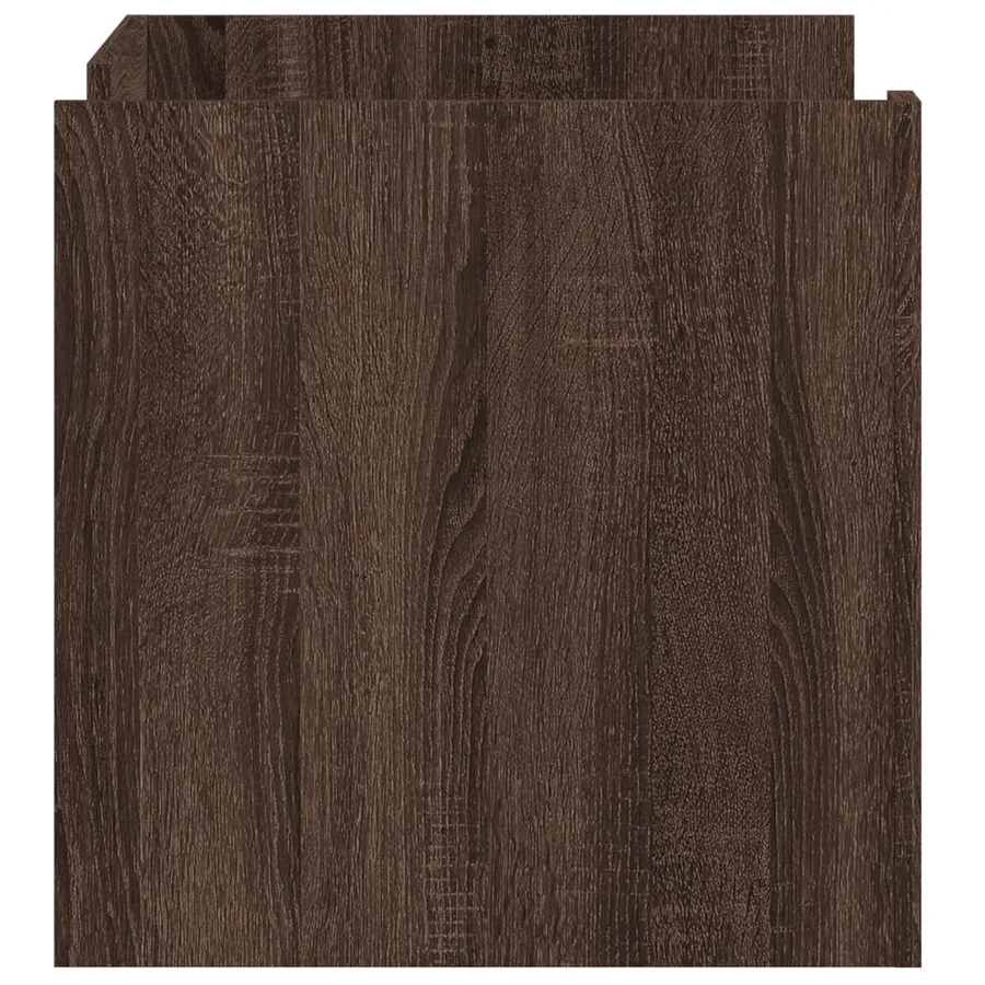 Table basse chêne marron 80x50x50 cm bois d'ingénierie - 5