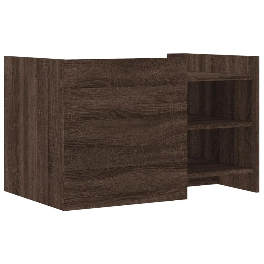 Table basse chêne marron 80x50x50 cm bois d'ingénierie - 6