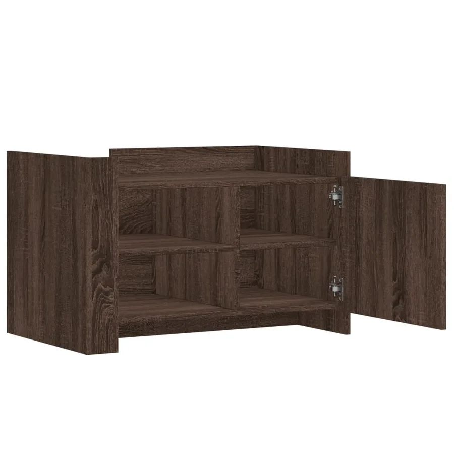Table basse chêne marron 80x50x50 cm bois d'ingénierie - 7