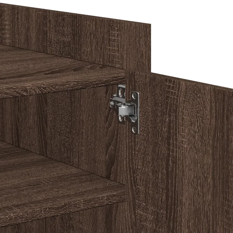 Table basse chêne marron 80x50x50 cm bois d'ingénierie - 9
