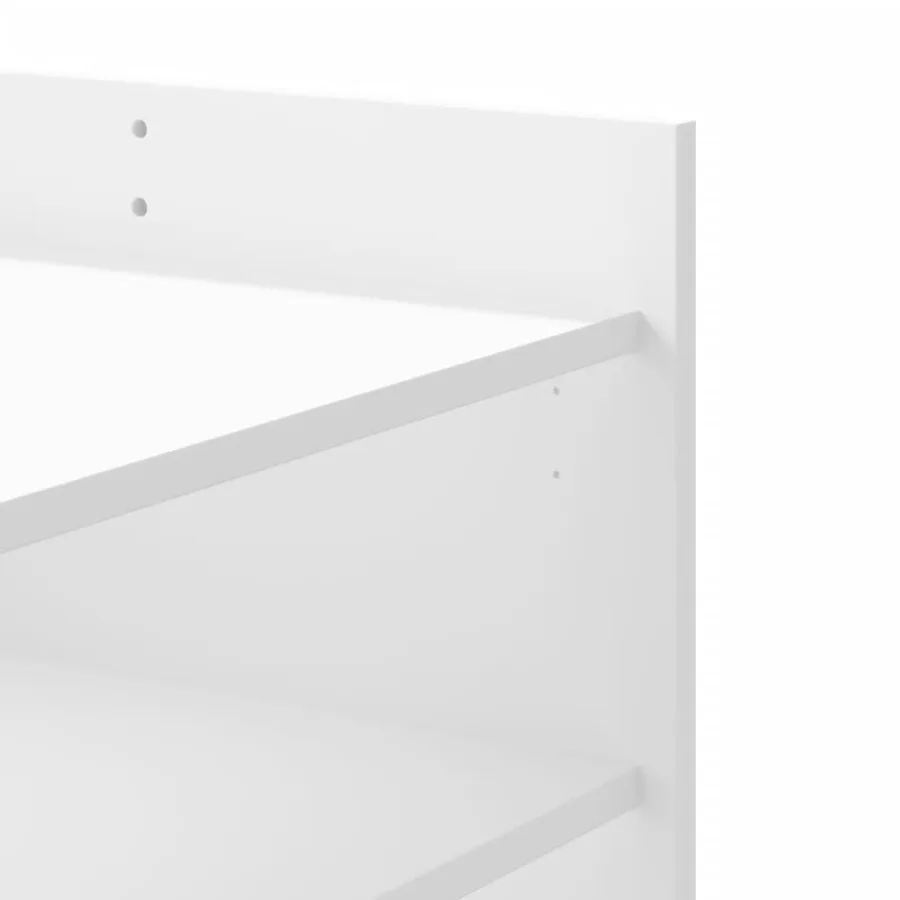 Table basse blanc 100x50x50 cm bois d'ingénierie - 8