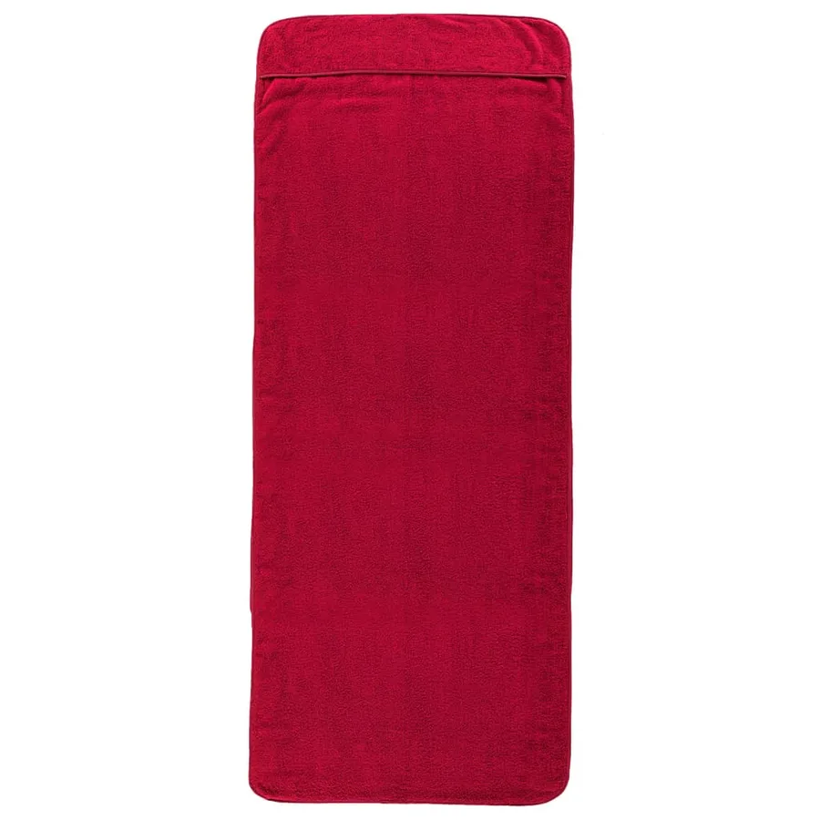 Serviettes de plage 2 pcs bordeaux 60x135 cm tissu 400 GSM - 3