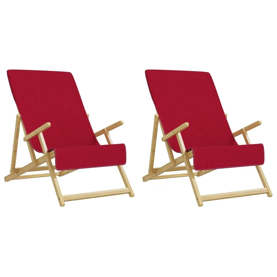 Serviettes de plage 2 pcs bordeaux 60x135 cm tissu 400 GSM - 4