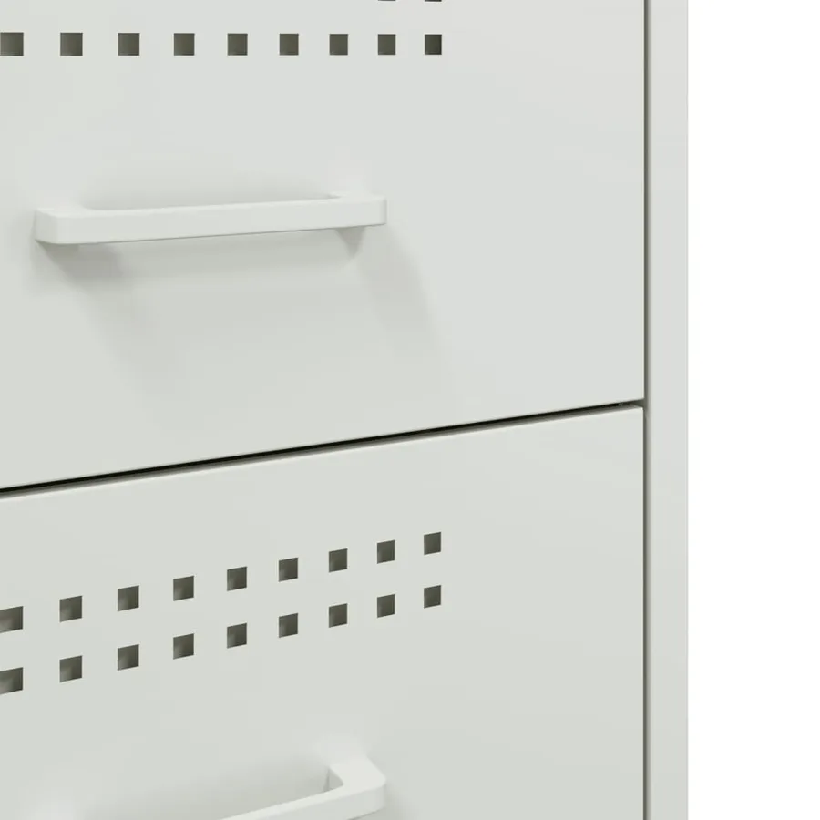 Table de chevet blanc 36x39x50,5 cm acier - 11