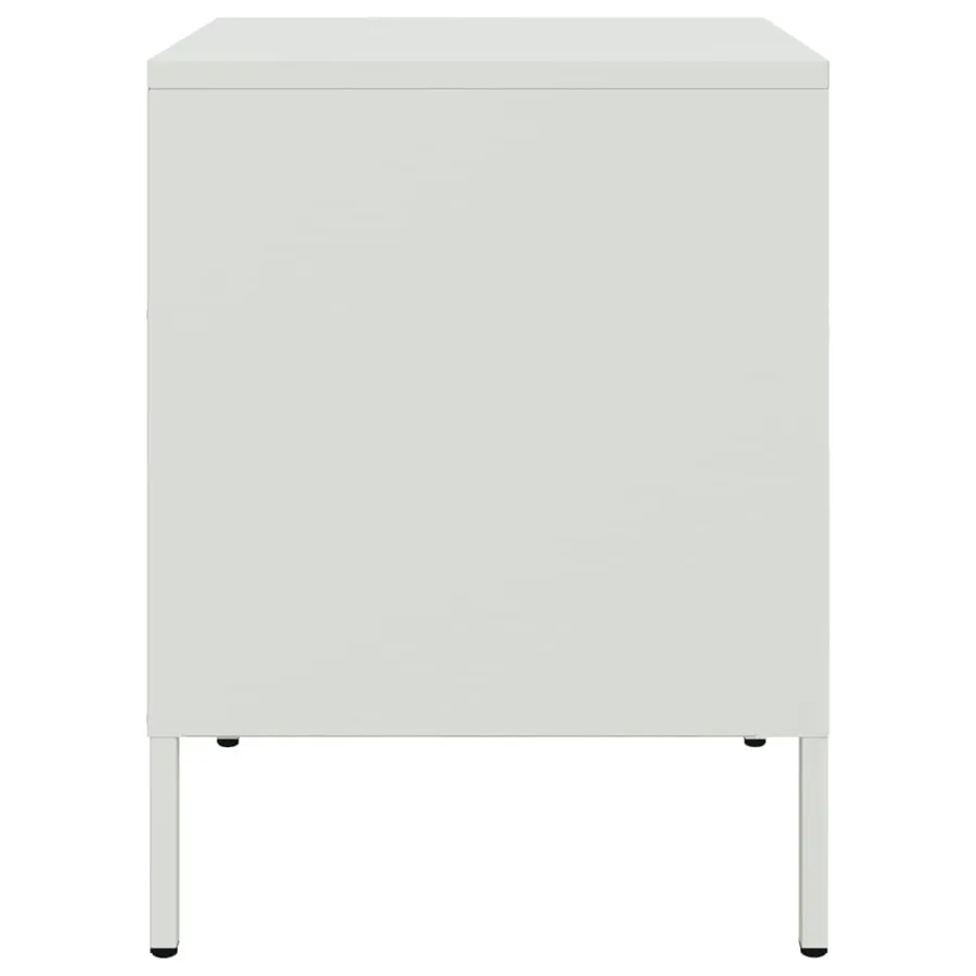 Table de chevet blanc 36x39x50,5 cm acier - 7