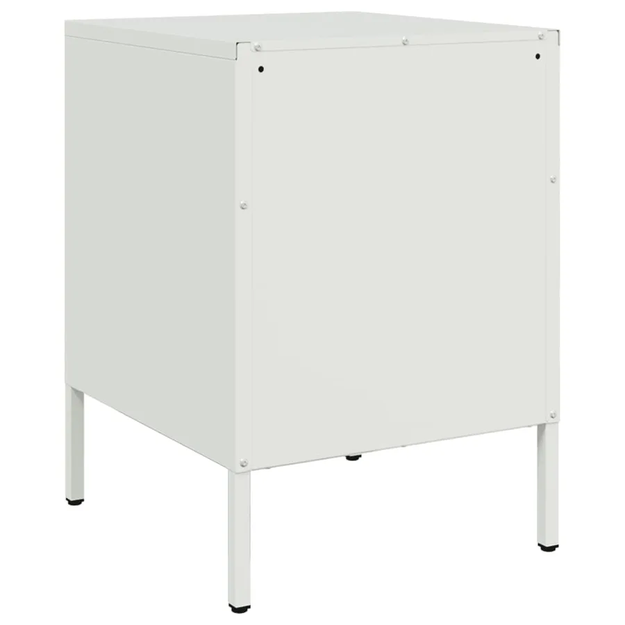 Table de chevet blanc 36x39x50,5 cm acier - 8