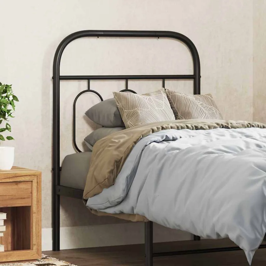 Tête de lit de remplacement métal noir 75 cm