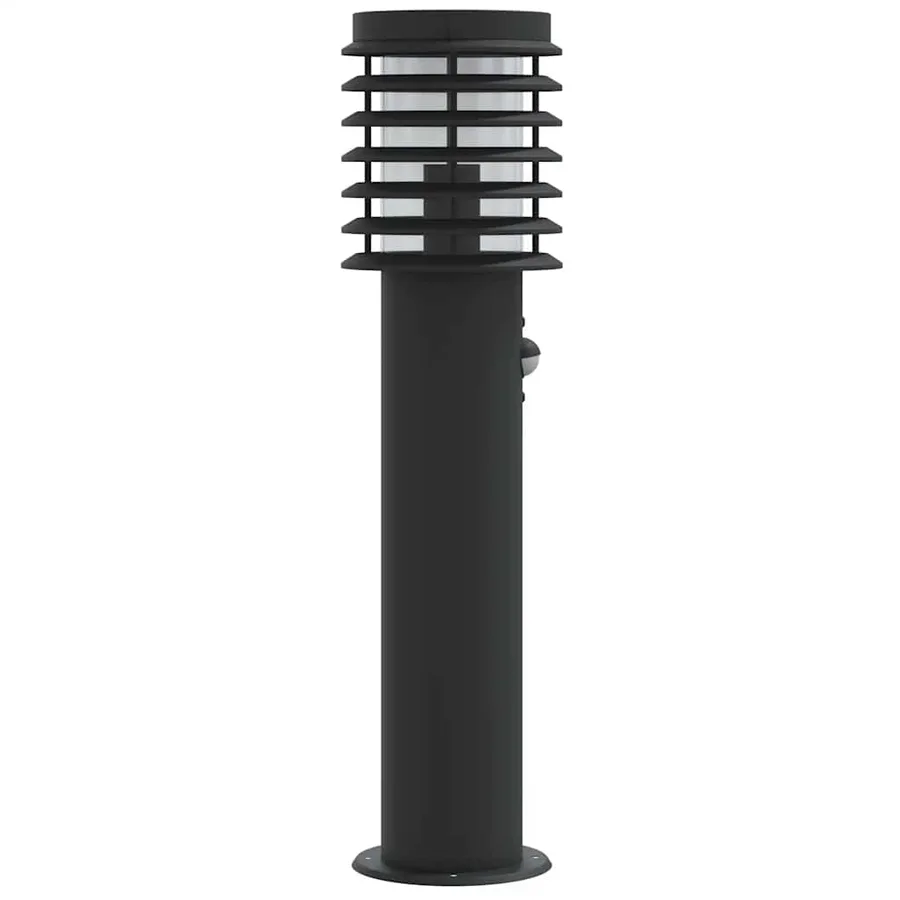 Lampadaires d'extérieur et capteurs 3 pcs noir acier inoxydable - 5