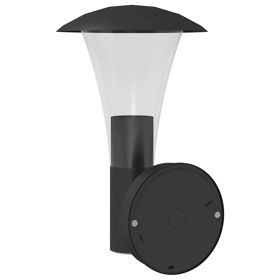 Applique murale d'extérieur avec capteur noir acier inoxydable - 6