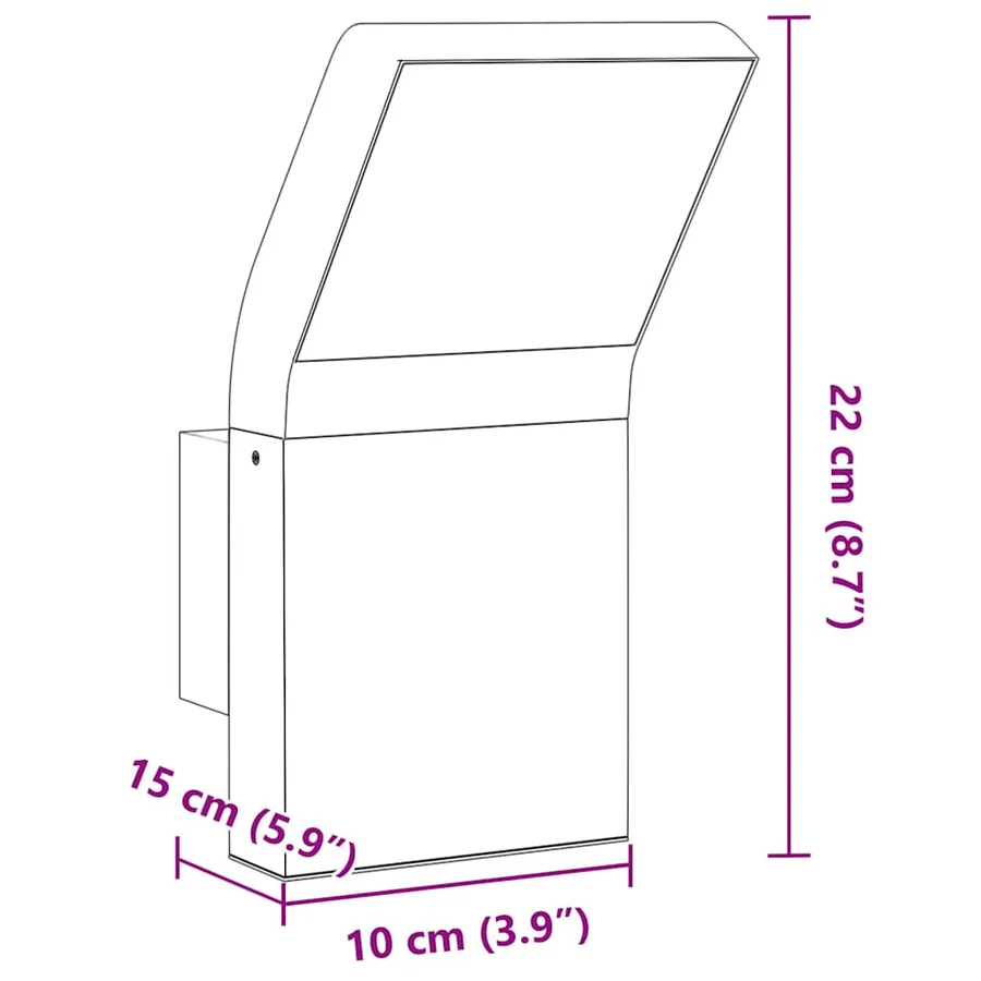 Applique murale LED d'extérieur aluminium moulé sous pression - 9
