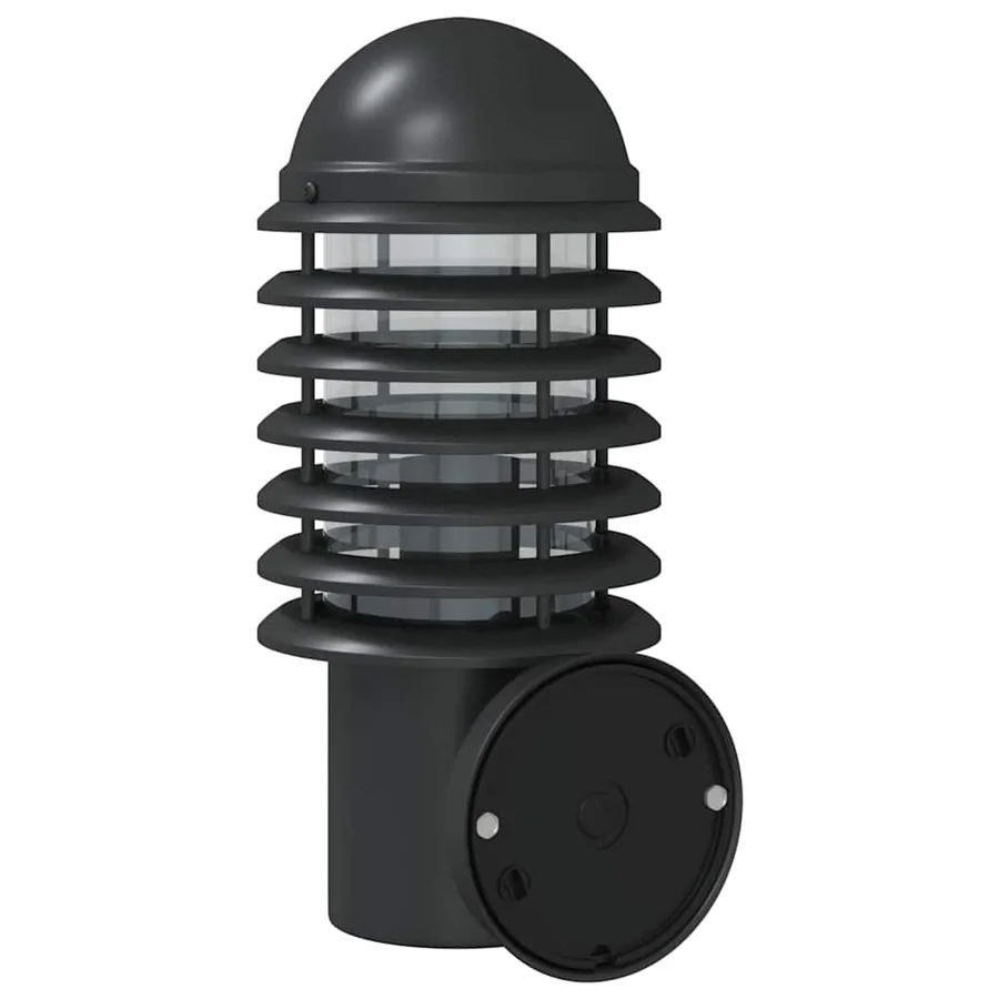 Applique murale d'extérieur avec capteur noir acier inoxydable - 6