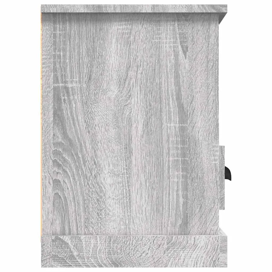 Meuble TV sonoma gris 100x35x50 cm bois d'ingénierie - 8