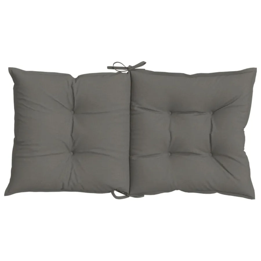Coussins de chaise à dossier bas lot de 2 gris foncé mélangé - 7
