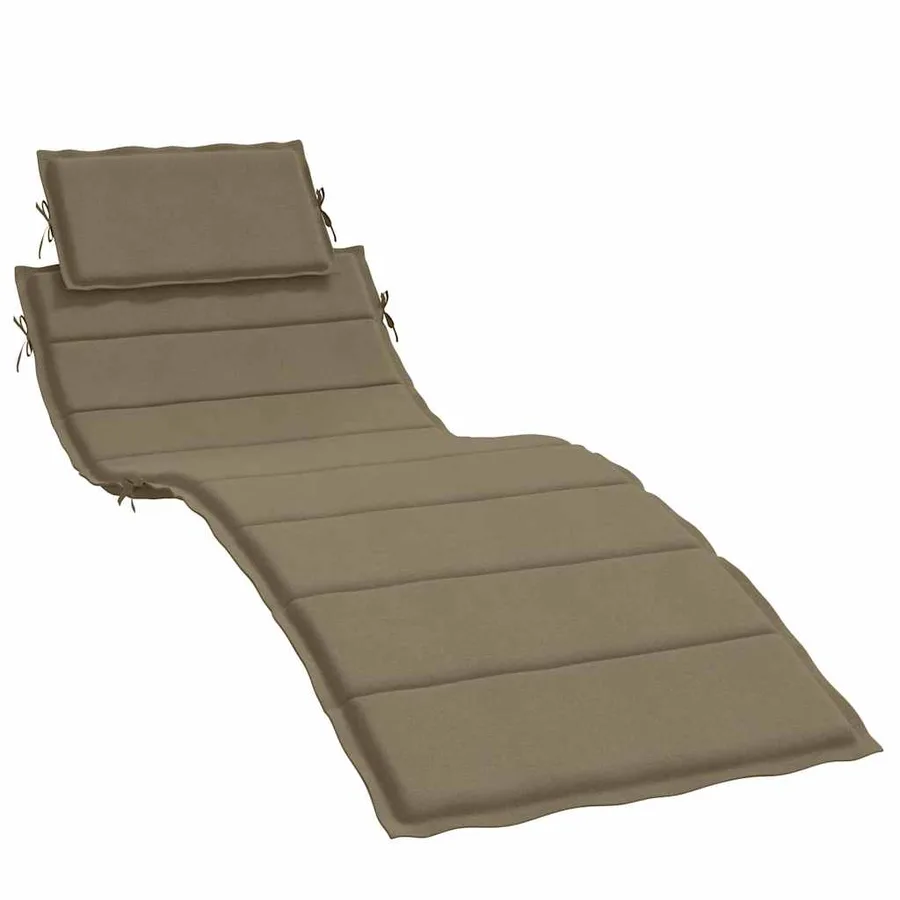 Coussin de chaise longue taupe mélangé 186x58x4 cm tissu - 2