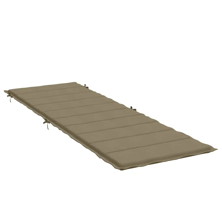 Coussin de chaise longue taupe mélangé 186x58x4 cm tissu - 4