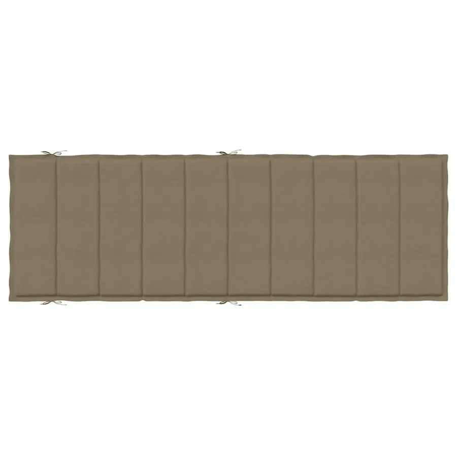 Coussin de chaise longue taupe mélangé 186x58x4 cm tissu - 6