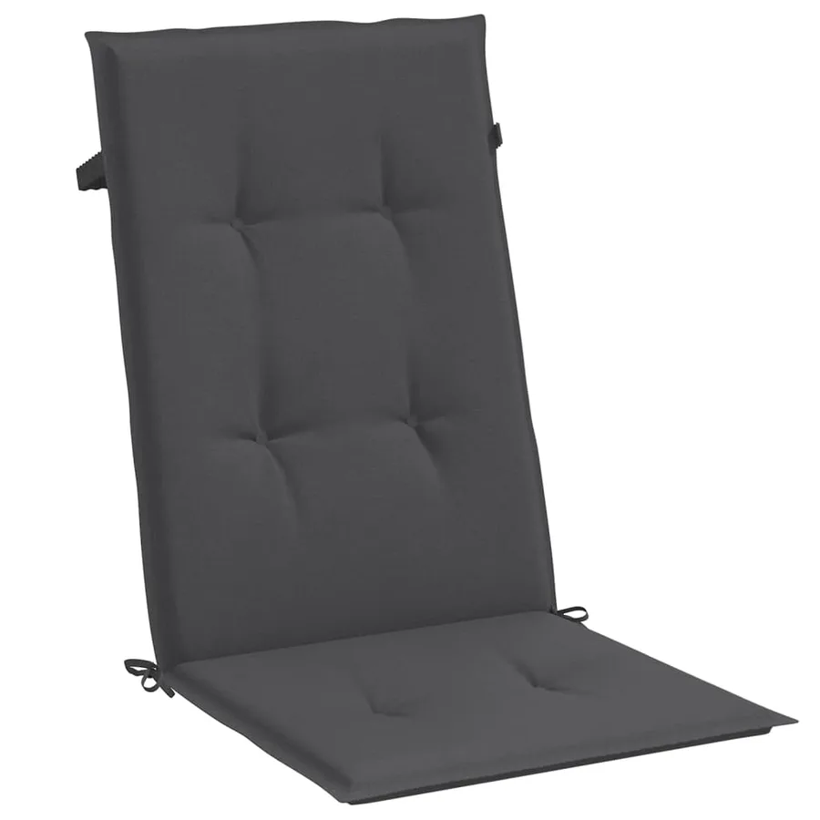 Coussins de chaise à dossier haut lot de 4 anthracite mélangé - 5
