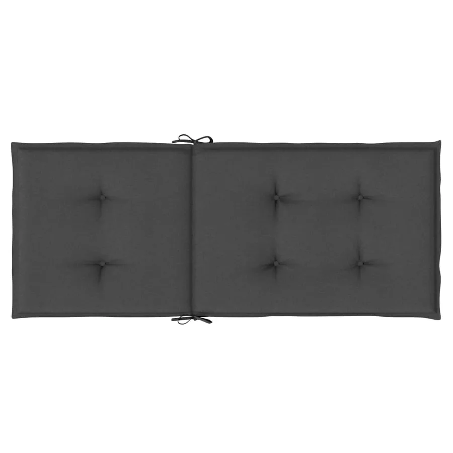 Coussins de chaise à dossier haut lot de 4 anthracite mélangé - 7