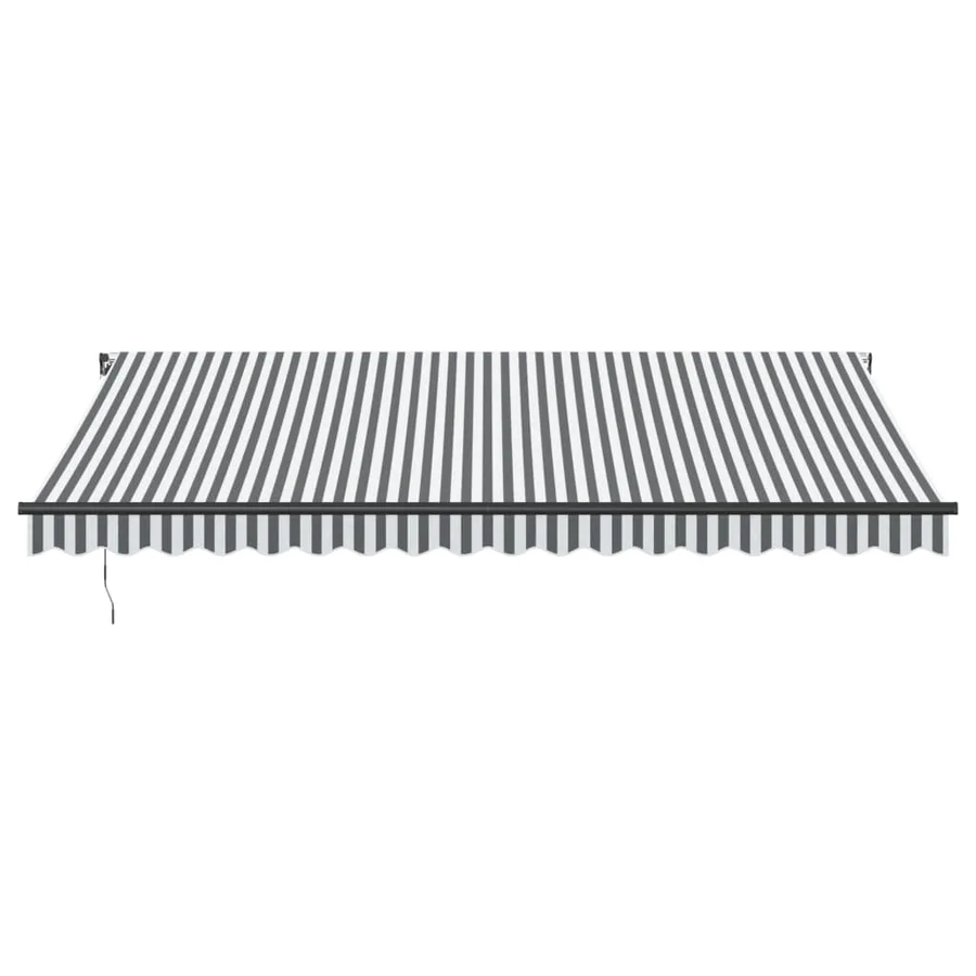 Auvent manuel rétractable anthracite et blanc 450x350 cm - 3
