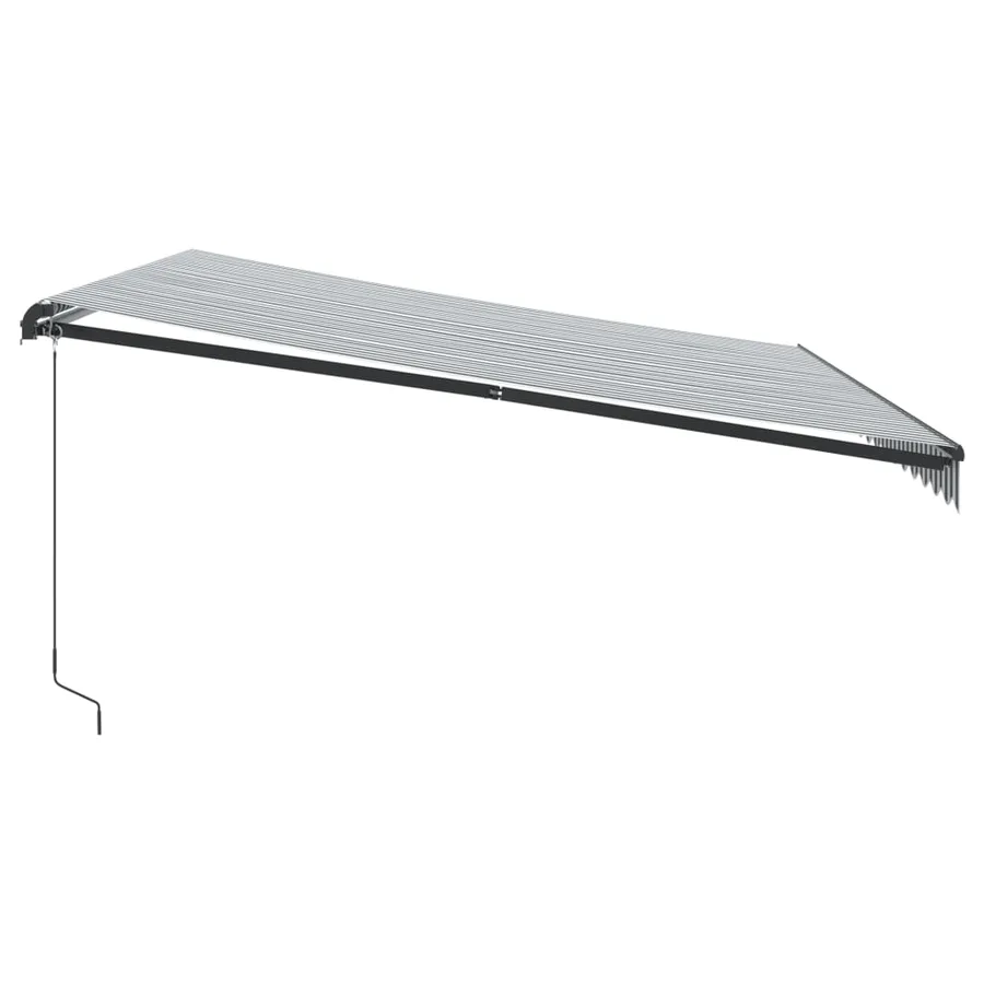 Auvent manuel rétractable anthracite et blanc 450x350 cm - 4