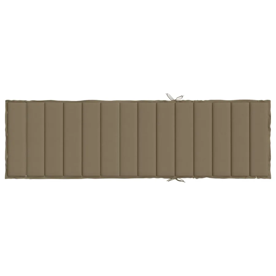 Coussin de chaise longue taupe mélangé 200x60x4 cm tissu - 5