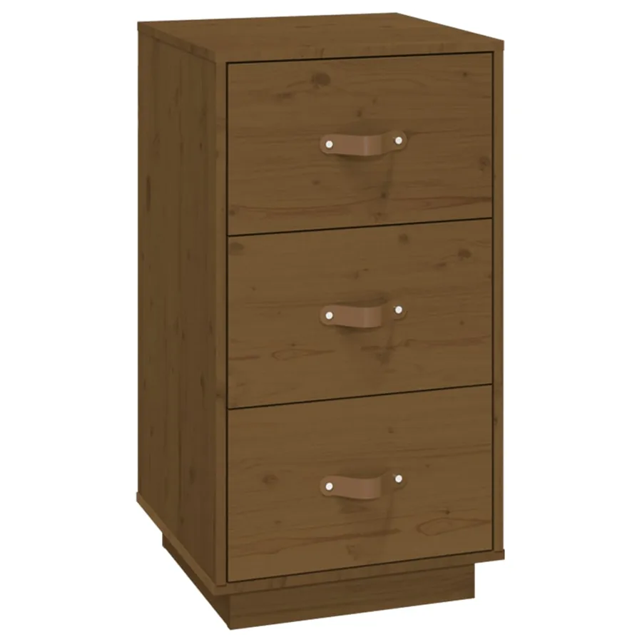 Tables de chevet 2 pcs Marron 40x40x75 cm Bois de pin massif - 6