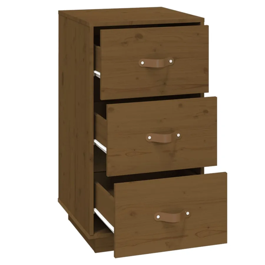 Tables de chevet 2 pcs Marron 40x40x75 cm Bois de pin massif - 8