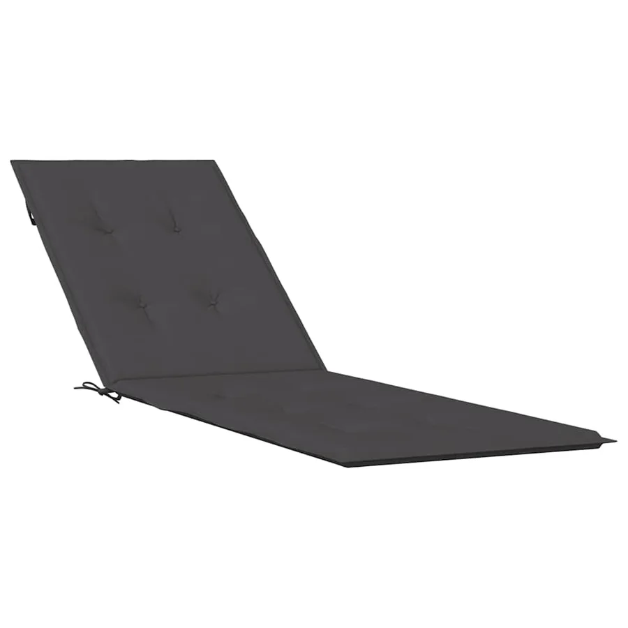 Coussin de chaise longue anthracite mélangé (75+105) x 50 x 4 cm - 2