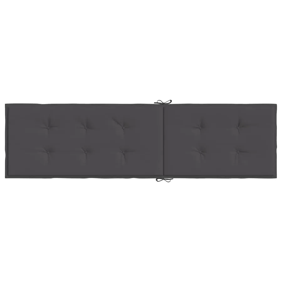 Coussin de chaise longue anthracite mélangé (75+105) x 50 x 4 cm - 5