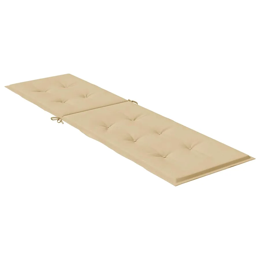 Coussin de chaise longue beige mélangé (75+105) x 50 x 4 cm tissu - 4