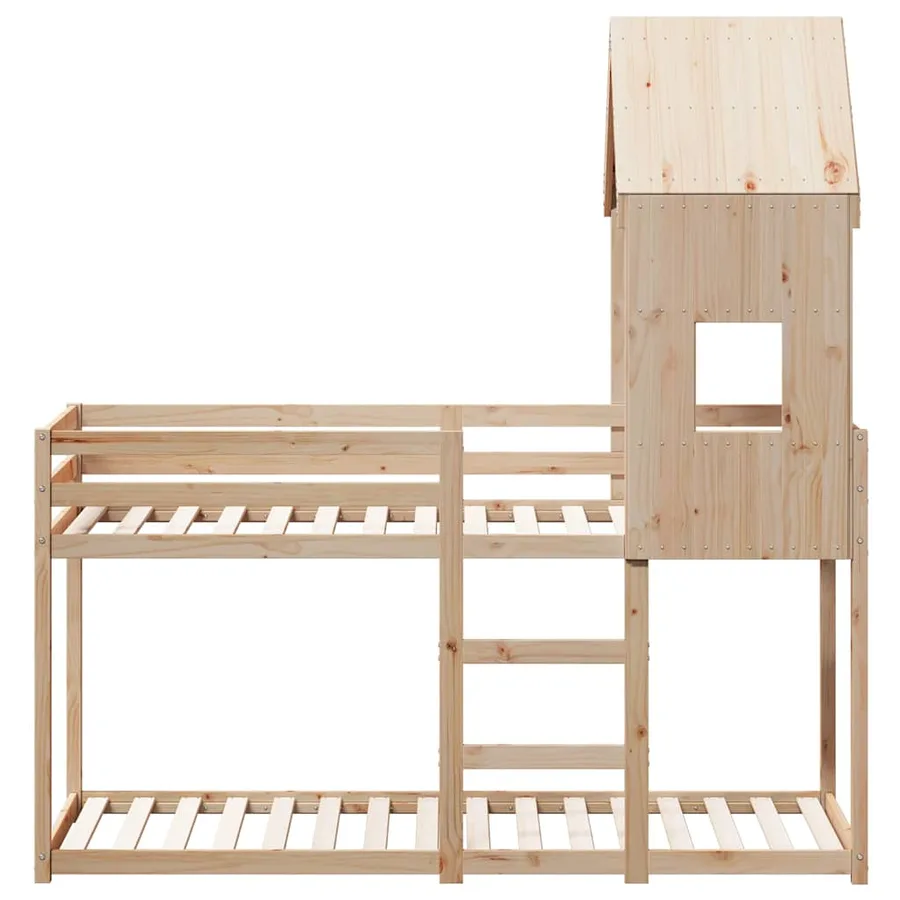 Lit superposé sans matelas 80x200 cm bois de pin massif - 4