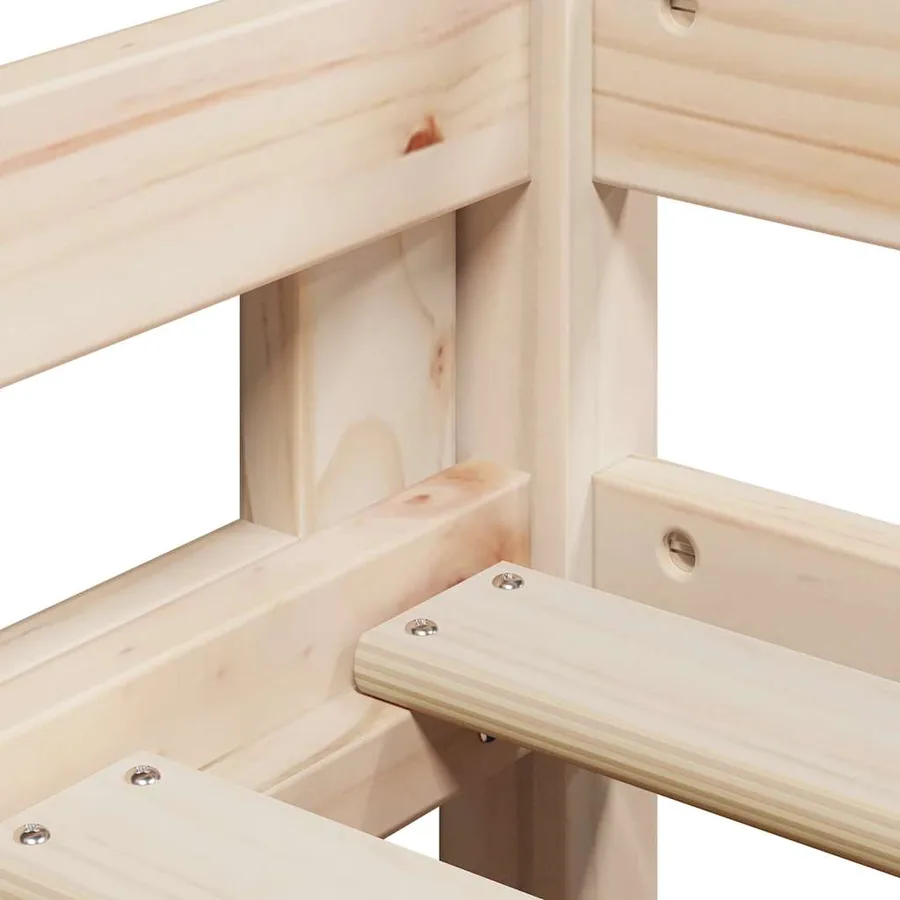 Lit superposé sans matelas 80x200 cm bois de pin massif - 9