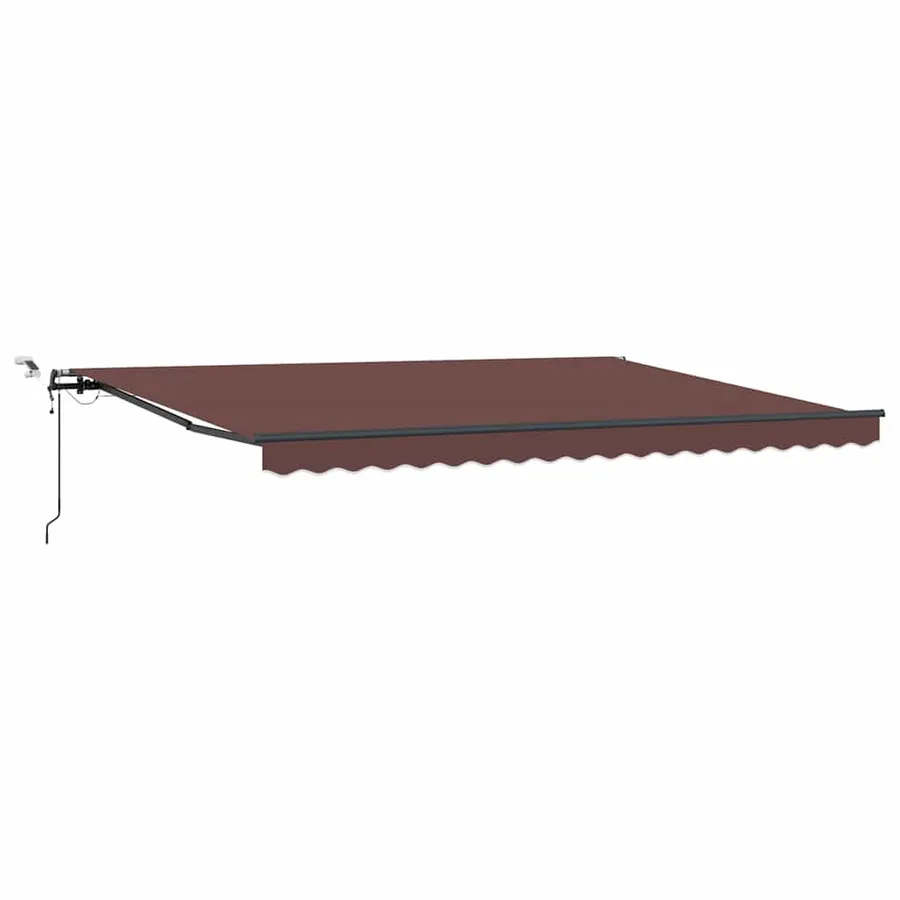 Auvent rétractable automatique avec LED bordeaux 450x300 cm - 2