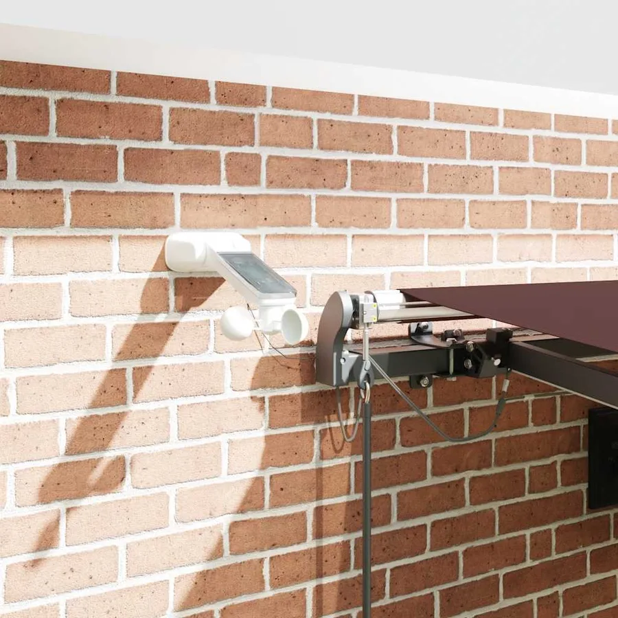 Auvent rétractable automatique avec LED bordeaux 450x300 cm - 4