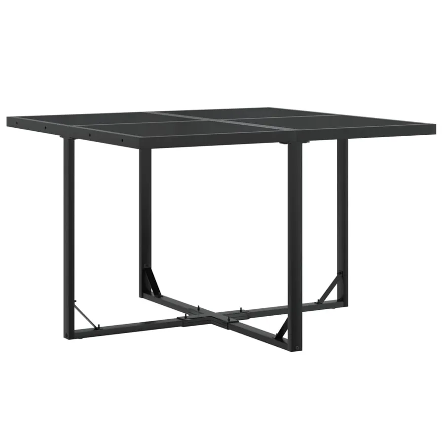 Ensemble à manger de jardin 5 pcs noir textilène - 3