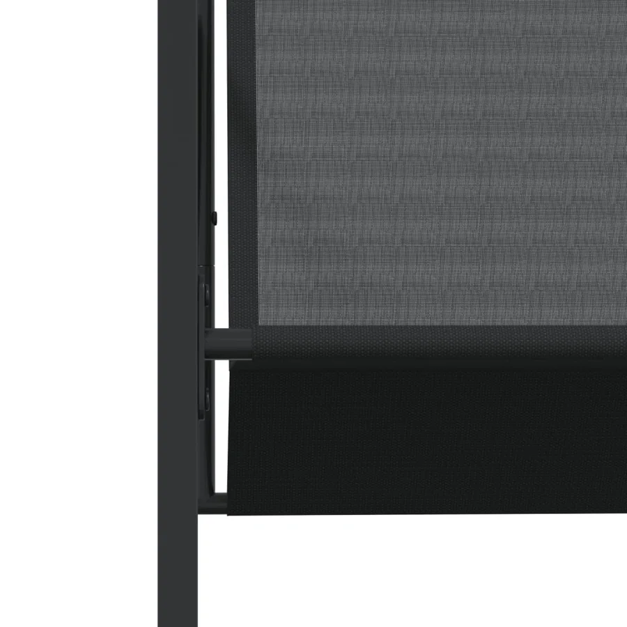 Ensemble à manger de jardin 5 pcs noir textilène - 6