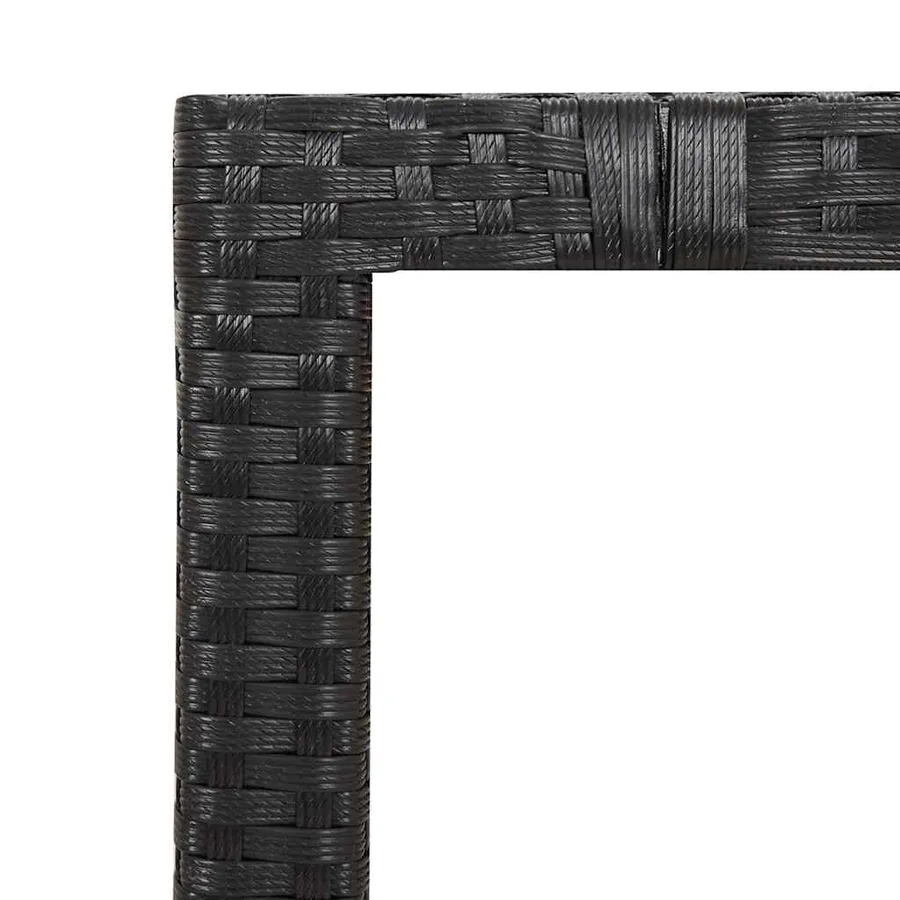 Ensemble de bistro de jardin 3 pcs coussins noir poly rotin - 5