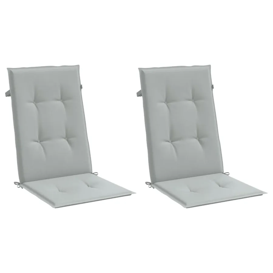 Coussins de chaise à dossier haut lot de 2 gris clair mélangé - 4