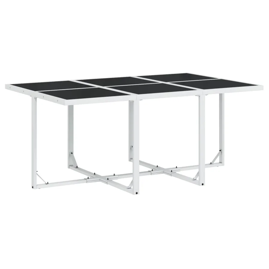 Ensemble à manger de jardin avec coussins 7 pcs blanc textilène - 3